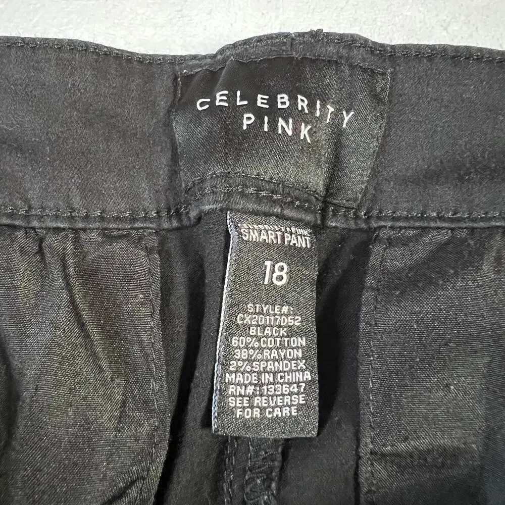 Celebrity Pink High Rise Straight Leg Smart Pants Size 18 Casual Minimalist